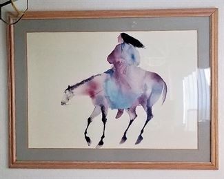 Large Native American Horse Art