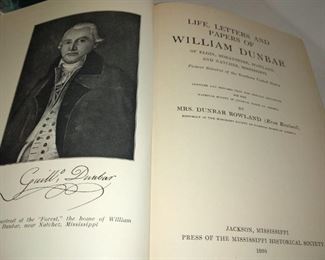 Life letters and papers of william Dunbar by erin rowland ca. 1930  rare $100