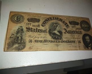 confederate Note  80 dollars
