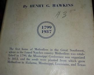 Methodism in Natchez c. 1937 Hawkins dust Jacket  $25