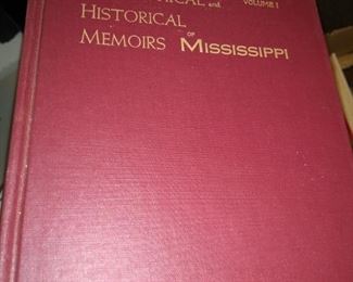 Biographical and Historical Memoirs of Miss reprint          2 Volume set  reprint co, SC c. 1978   2 volume set $75 