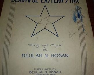 Eastern star original sheet music Printed in Mississippi  $25