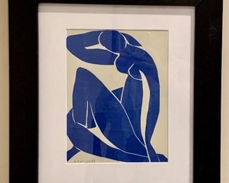 Item 25:  "Blue Nude II" by H. Mattisse (1952) 15" x 17": $58