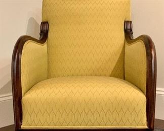 Item 14:  Mustard Yellow Arm Chair, 26" x 28.5" x 33.5" Tall: $525
