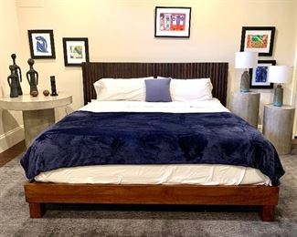 Item 16:  Crate & Barrel King Size Platform Bed with Beautyrest Pillowtop Mattress: $895