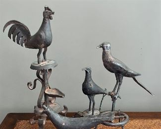 Item 71:  Lot of (4) Vintage Himalayan  Folk Art  Birds - Betty Lamps: Varying Prices
Small - 5.5": $45
Medium - 8": $55
Large - 11.5": $$75
Extra Large 15": 125
