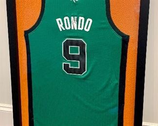 Item 98:  Signed "Rondo" Celtic Jersey - 28.25" x 43": $225