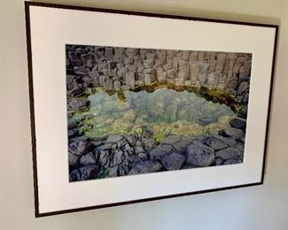 Item 113:  "Rocks with Reflecting Pool" Framed Photo - 17.5" x 12.5": $75