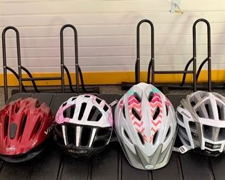 Lot of (4) Assorted Bike Helmets: $12 ea UPDATE; RED ONE IS SOLD AND THE WHITE/PINK/ORANGE/AQUA ONE IS SOLD.