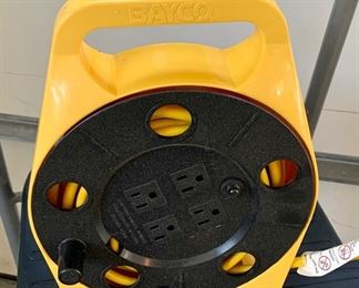 BAYCO 4 Plug Cord Reel - 15': $10