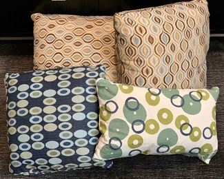 Item 180:  Lot of (4) Designer Fabric Down Filled Pillows: $ 40