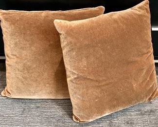 Item 194:  (2) Brown Mohair Pillows: $40