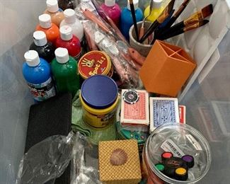 Large lot of Sargent Acrylic paint and paining supplies: $40