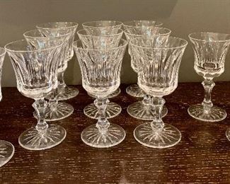(10) Waterford Water Goblets 6-3/4" and (3) Claret 6 1/2": Each Water Goblet is $40 and each Claret is $35.  The pattern is "Innisfail"