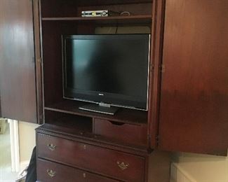 Inside the Armoire - drawers/shelves and space for a TV - by Lexington Furniture - Palmer Home Collection - $1600 - NOW ONLY $550