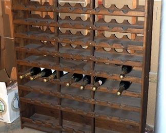 90 Bottle, Solid Wood Wine Rack, 58" X 51" X 10"