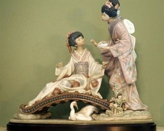 Lladro "Spring-Time In Japan" Figurine, 12.5" X 14" X 6"