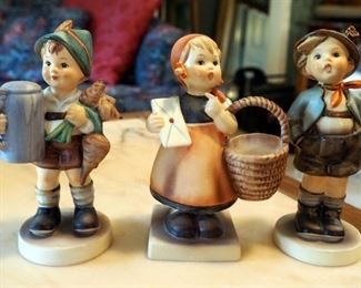 Hummel Figurine Collection , "Meditation Girl", "Whistling Boy" And "For Father", Total Qty. 3