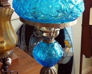 Table Lamp Assortment Including 21" Glass Hurricane Lamp, Vanity Lamp And More, Qty. 4