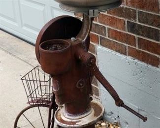 Vintage Water Pump Planter, 49" Tall