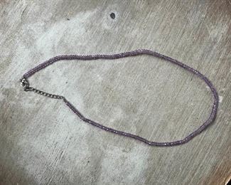 Amethyst Stone Necklace SS 925 Clasp