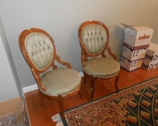 Victorian parlor chairs