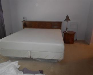 King mattress set & headboard & frame + (1) nightstand