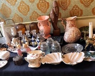 * LOTS of KNICK KNACKs - Vases, Ash Trays, Figurines Etc.
