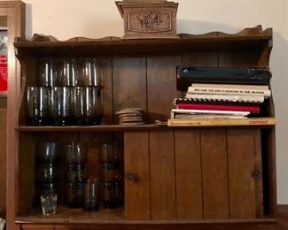 * Wall Cabinet and Glass Ware