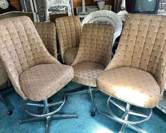 * Retro MCM Swivel Chairs and Bar Stools, Also have a Matching Round Table