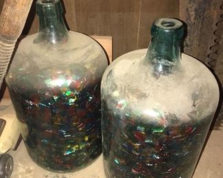 Vintage glass water cooler bottles $20 each