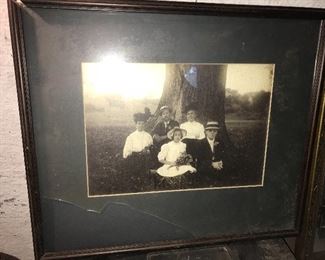 Antique family photo, frame is as-is $20