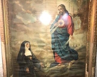 Antique Resurrection lithograph as-is $30