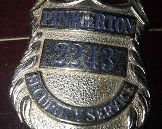 Pinkerton Security badge $20