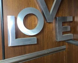 4 metal letters “love” $75