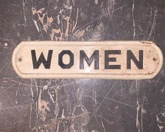 Women’s room sign $35