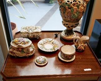 Pr. Vintage Side Tables, Capodimonte Collection