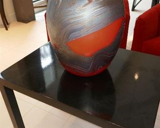 Early art glass vase by Michael Harris