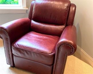 dark red leather recliner