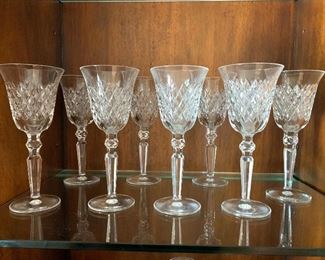 8 Waterford crystal stemware (“Lismore”???)