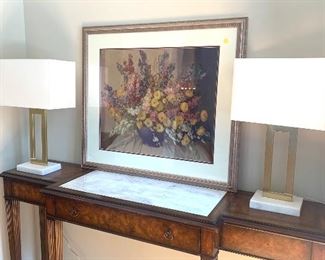 Maitland Smith marble top console table