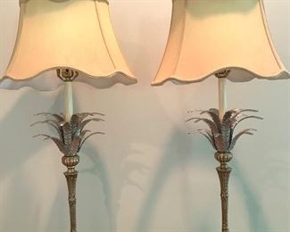 Metal palm tree lamps