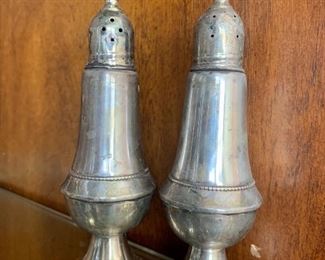 (weighted) sterling salt & pepper shakers