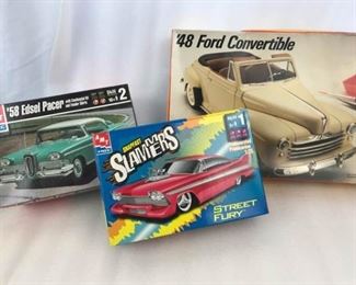 Monogram Rolls Royce and Testors 48 Ford Convertible Model Kits