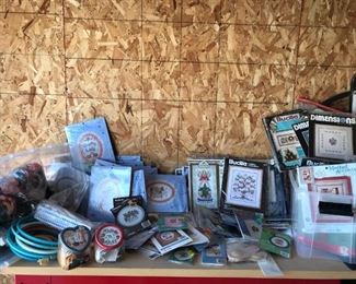 Crosstitch Kits, Floss, and Hoops