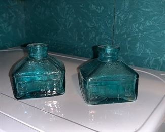 PLL #123 - Pair of Blue Glass  @ $5 pair 