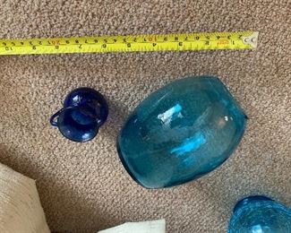 PLL #145 - Blue Side Horizontal Vase  @ $5 / Mini Blue Mug Shot Glass @ $1 
