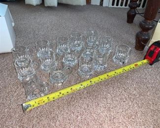 PLL #149 15 Mini Glass Mug Shot Glasses @ $10 all
