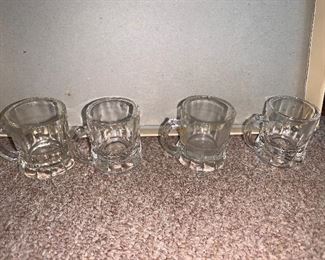 PLL #151 Set of 4 Mini Glass Mug Shot Glasses @ $4 