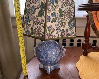 PLL #152 Blue Lamp with Floral Shade @ $25 